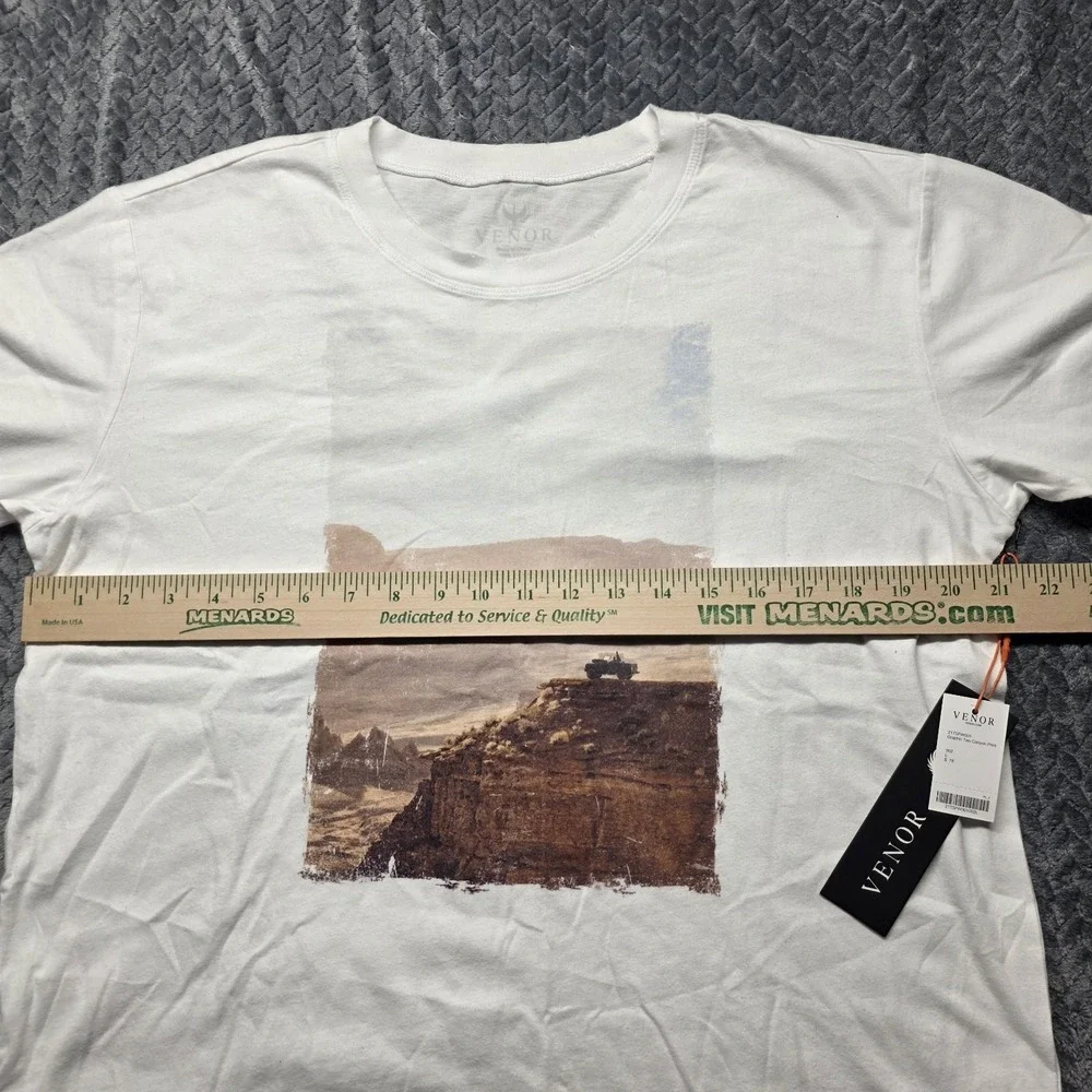 Venor Canyon Graphic Tee White Women's Sz L NWT Soft Cotton Casual Outdoor Art‎ - Picture 5 of 12
